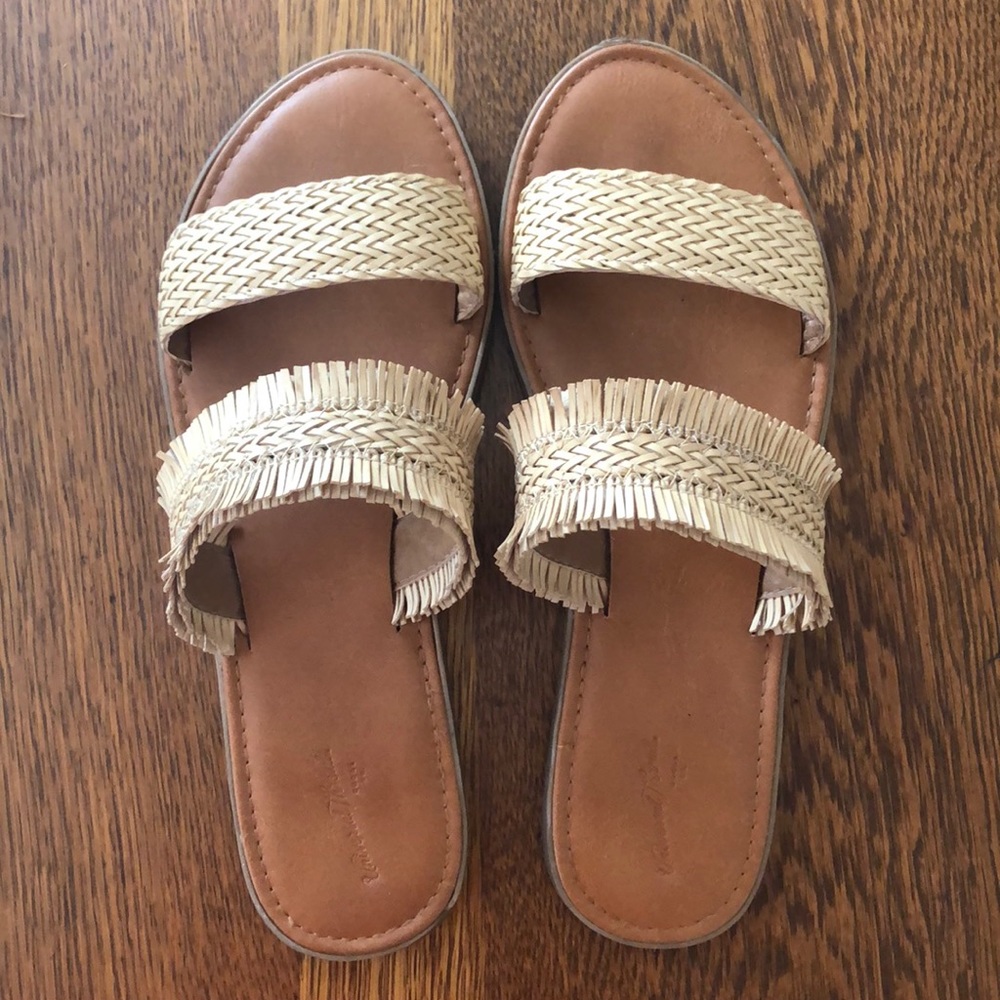 Universal Thread woven two strap sandals- natural